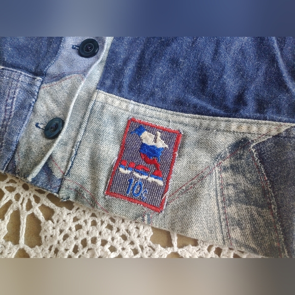 RARE Vintage Handmade Denim Style Cardigan - Picture 5 of 7